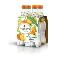Auga con gas PEDRAS mandarina lote 4x25 cl