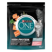 Alimento gato esterelizado PURINA ONE High Protein salmón 900 g