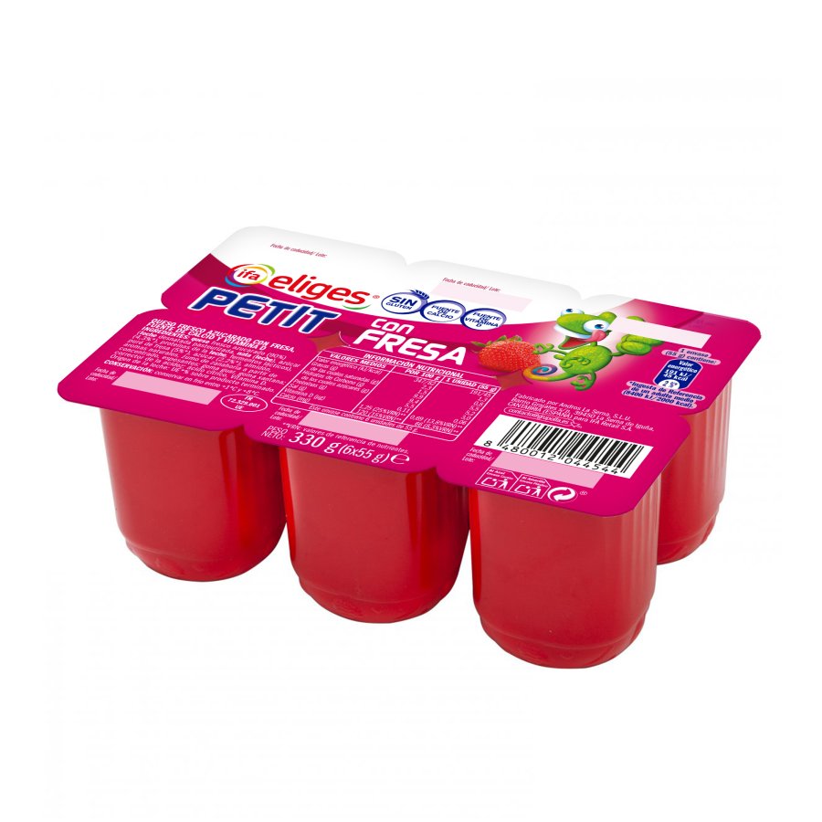 Queso fresco petit IFA ELIGES con fresa 6X55 g