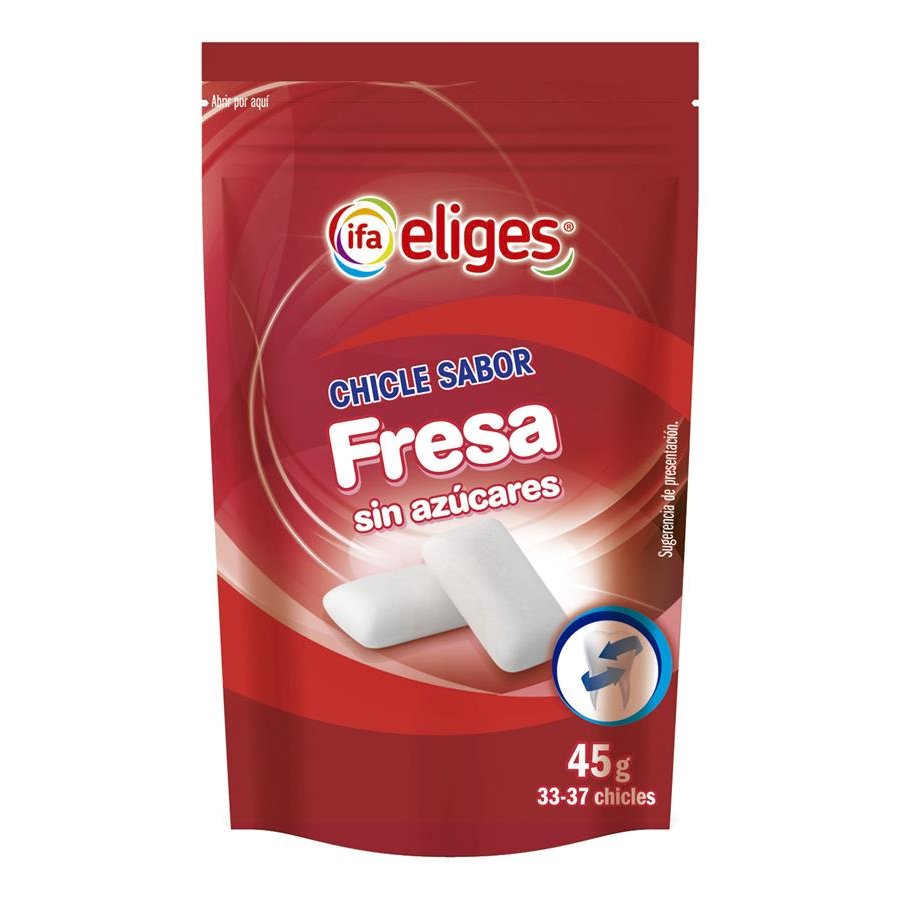 Chicle IFA ELIGES fresa sin azúcar grageas bolsa 45 g
