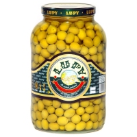 Aceituna verde manzanilla con hueso LUPY sabor anchoa frasco 2,3 kg pne.