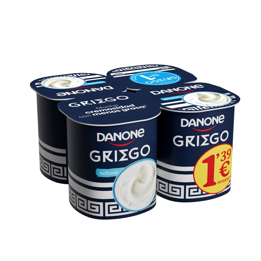 Yogur griego DANONE natural pack 4x115 g