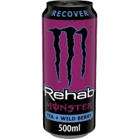 Bebida enerxética MONSTER Rehab Wild Berry lata 50 cl