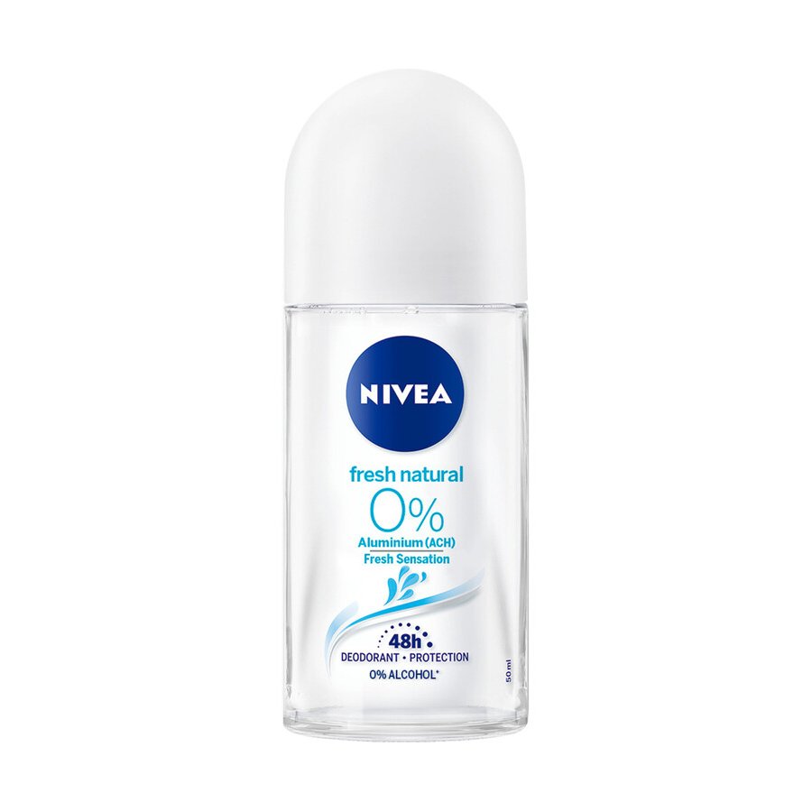 Desodorante NIVEA roll on fresh natural aluminio 0% 50 ml