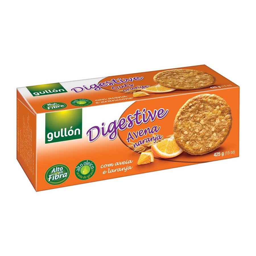 Galletas Digestive GULLON avena naranja 425 g