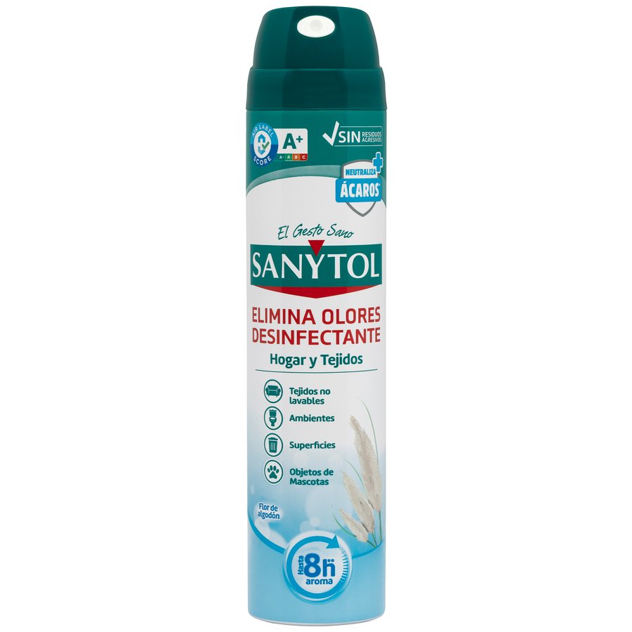 Eliminaolores desinfectante SANYTOL hogar y tejidos spray 300 ml