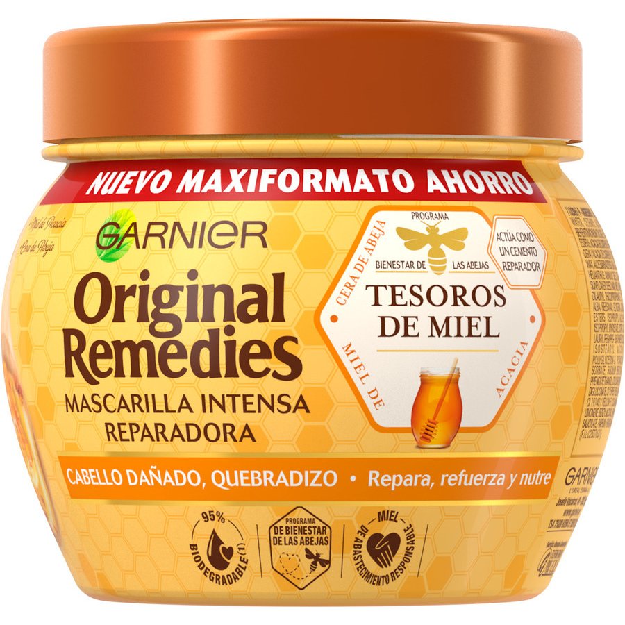 Mascarilla GARNIER Original Remedies Tesoros de miel 340 ml