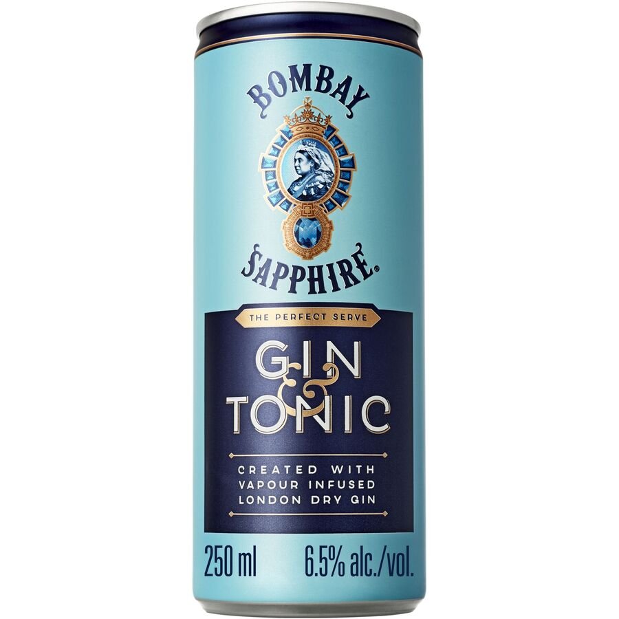 Imagen de Gin & tonic BOMBAY Sapphire lata 25 cl