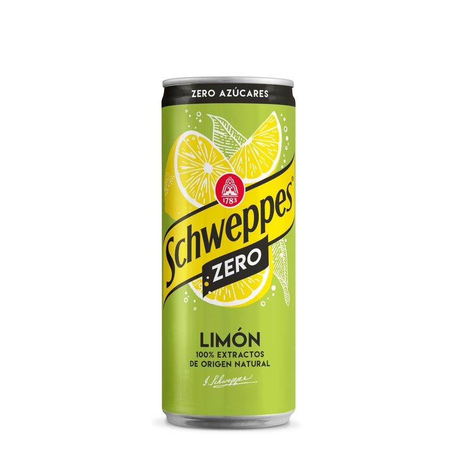 Refresco SCHWEPPES limón Zero lata 33 cl