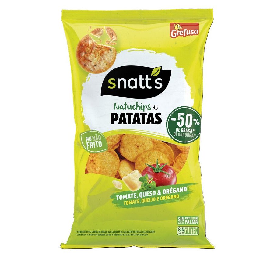 Aperitivo SNATTS Natuchips tomate queso orégano 85 g