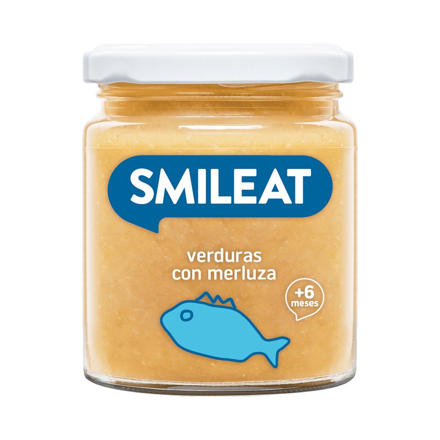Alimento infantil SMILEAT merluza con verduras ecológico tarro 230 g