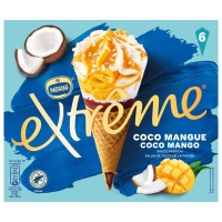 Helado cono NESTLE EXTREME coco mango 6 unidades 414 g