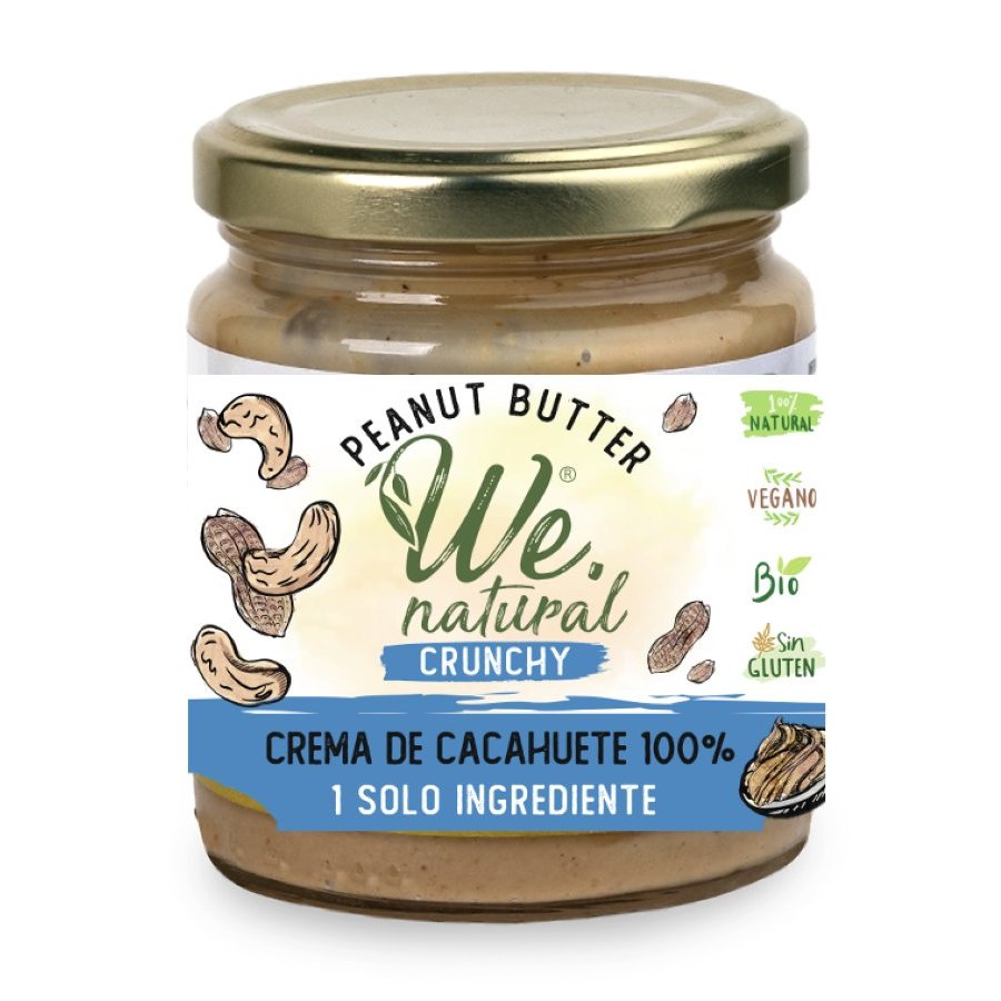 Crema de cacahuete 100% WE NATURAL crunchy 230 g