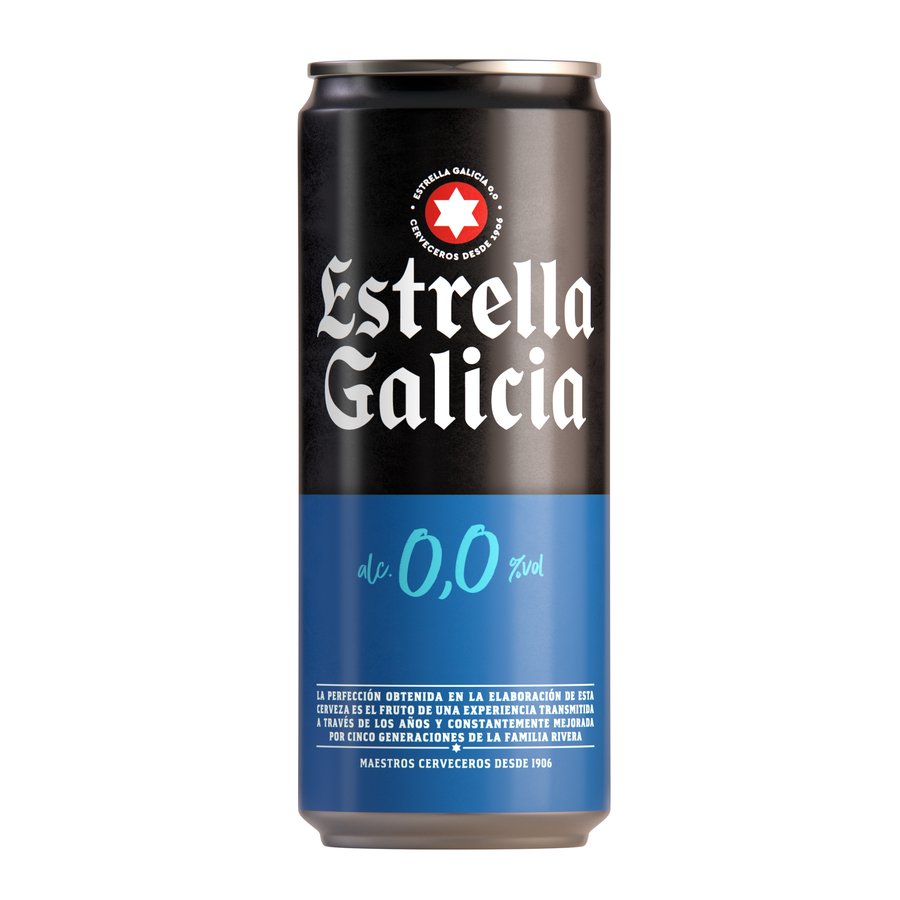 Cerveza ESTRELLA GALICIA 0,0% lata 33 cl