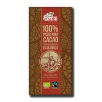 Chocolate negro SOLÉ ecolóxico 100% libra 90 g