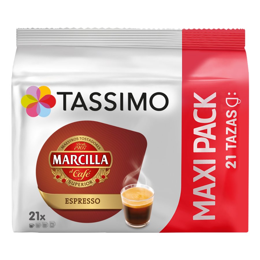 Café cápsulas TASSIMO Marcilla Desayuno 21 unidades