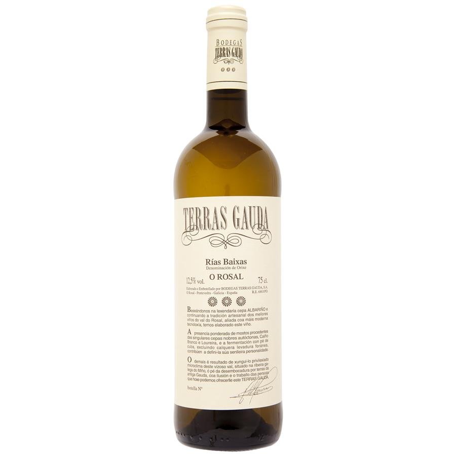 Vino blanco D.O.Rías Baixas TERRAS GAUDA O Rosal botella 75 cl