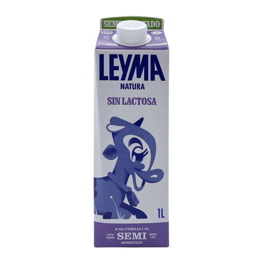 Leche sin lactosa semidesnatada LEYMA 1 l