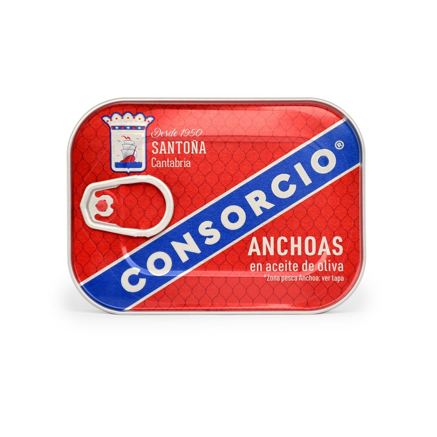 Anchoas en aceite de oliva CONSORCIO lata 74 g pn.