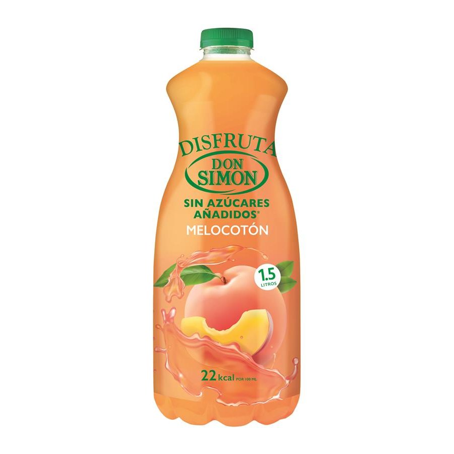 Néctar melocotón DON SIMON Disfruta sin azúcar añadido 1,5 l
