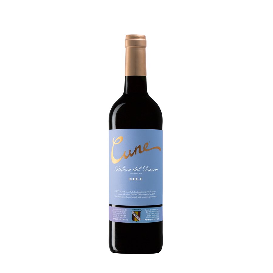 Vino tinto D.O.Ribera del Duero CUNE roble botella 75 cl