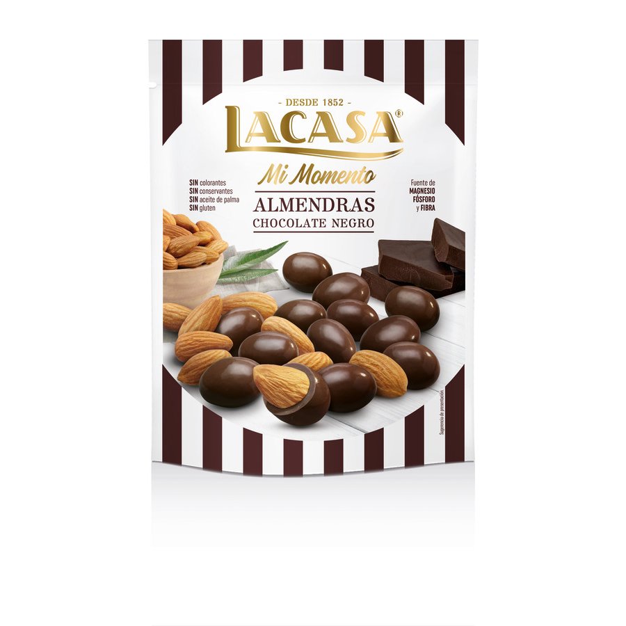 Almendra chocolate negro LACASA 125 g