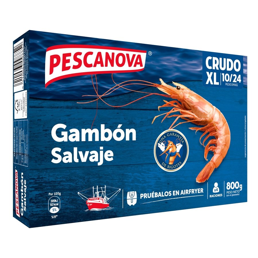 Gambón salvaje congelado crudo PESCANOVA XL 10/24 800 g