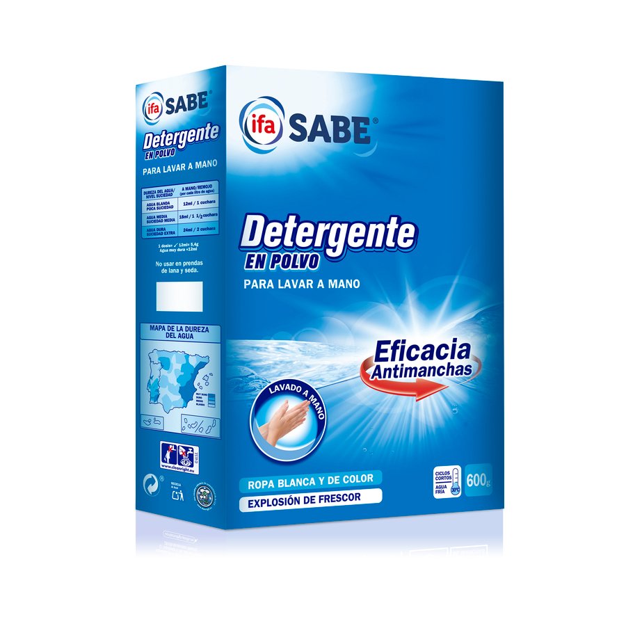 Detergente en polvo IFA SABE a mano 600 g