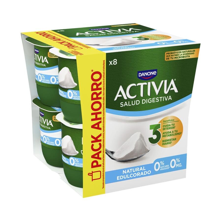 Bífidus ACTIVIA DANONE natural edulcorado 0% 8X120 g