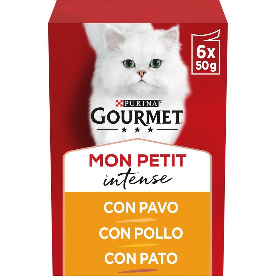 Alimento gato GOURMET Mon Petit selección de carnes sobres 6X50 g