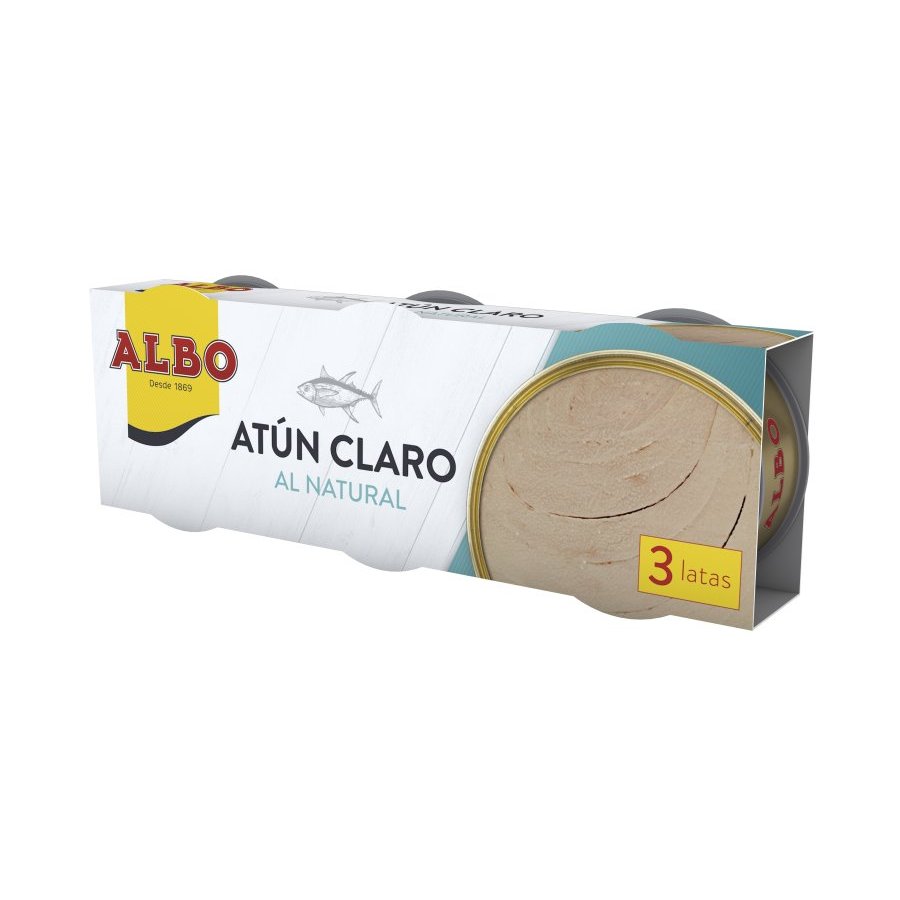 Atún claro al natural ALBO pack 3x46 g pne.