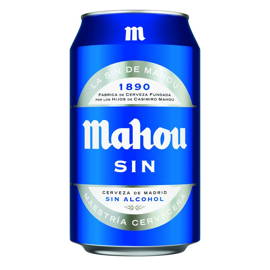 Cerveza MAHOU sin alcohol lata 33 cl