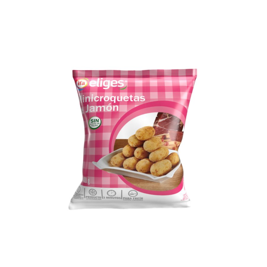Mini croquetas congeladas IFA ELIGES de jamón bolsa 400 g
