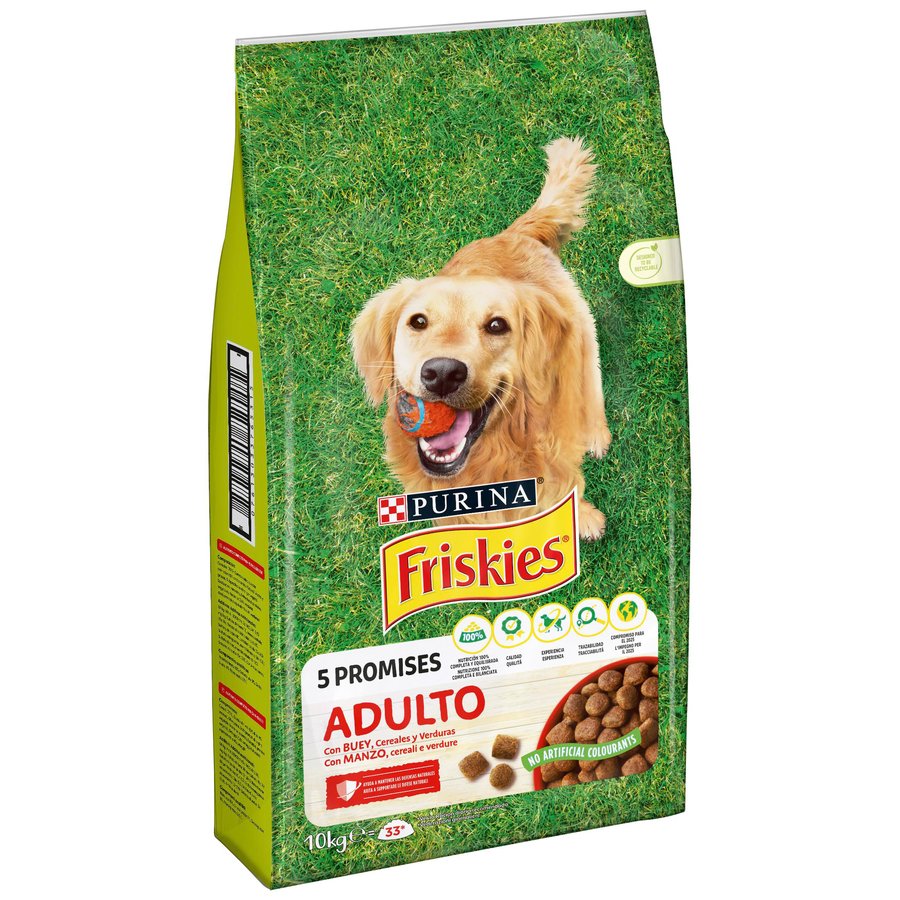 Alimento perro FRISKIES adulto buey cereales verduras 10 kg