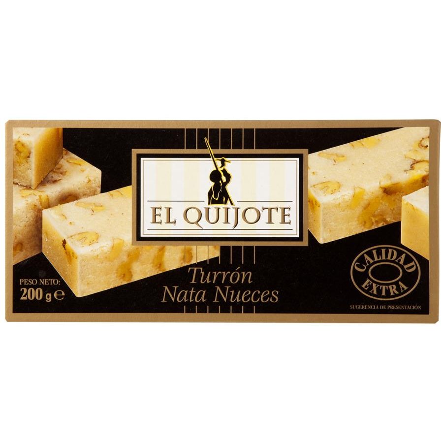 Turrón nata nueces extra EL QUIJOTE 200 g