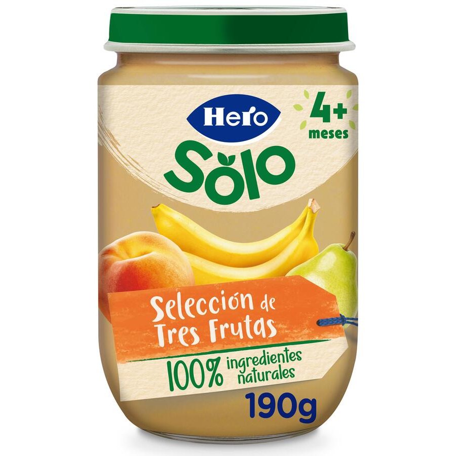 Alimento infantil HERO SOLO 3 frutas 190 g