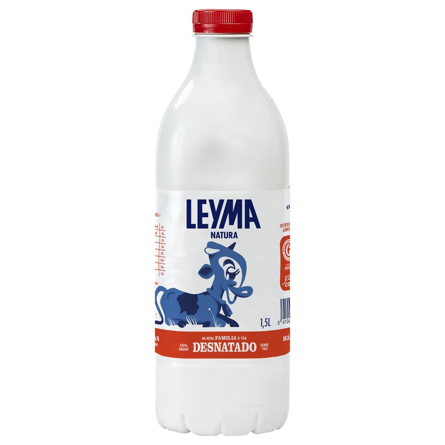 Imagen de Leche desnatada LEYMA botella 1,5 l