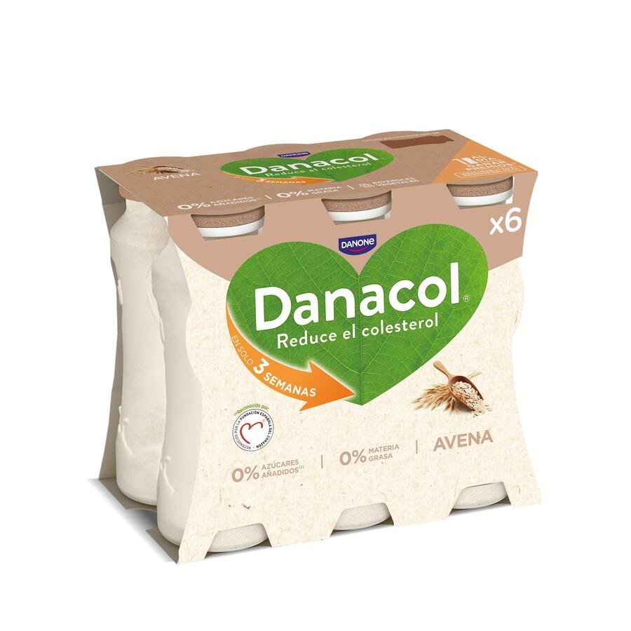 Leche fermentada líquida DANACOL DANONE avena pack 6x100 g
