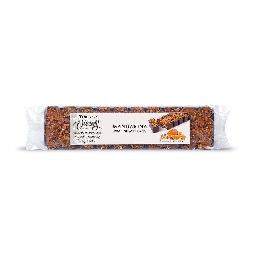 Turrón praline avellana mandarina VICENS 300 g