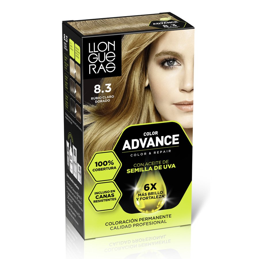 Tinte LLONGUERAS Advance rubio claro dorado nº 8,3