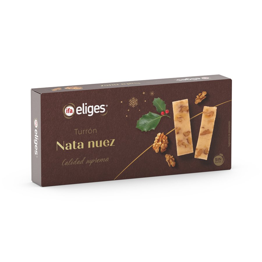 Turrón nata nuez IFA ELIGES 250 g