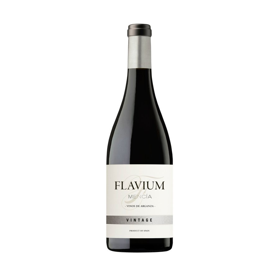 Vino tinto IGP.Tierra de Castilla y León FLAVIUM mencía vintage botella 75 cl