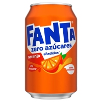 Refresco FANTA naranja zero lata 33 cl