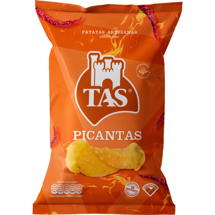 Patatas fritas TAS Picantes bolsa 150 g