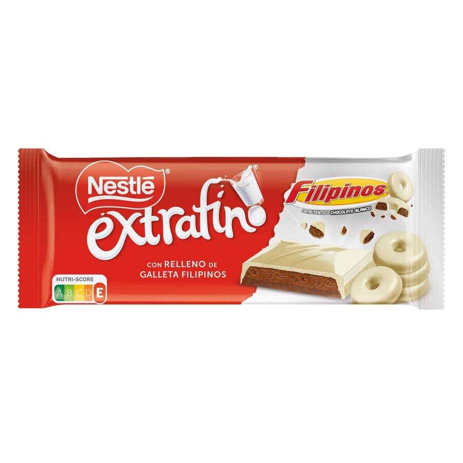 Chocolate blanco NESTLE extrafino relleno de Filipinos 84 g