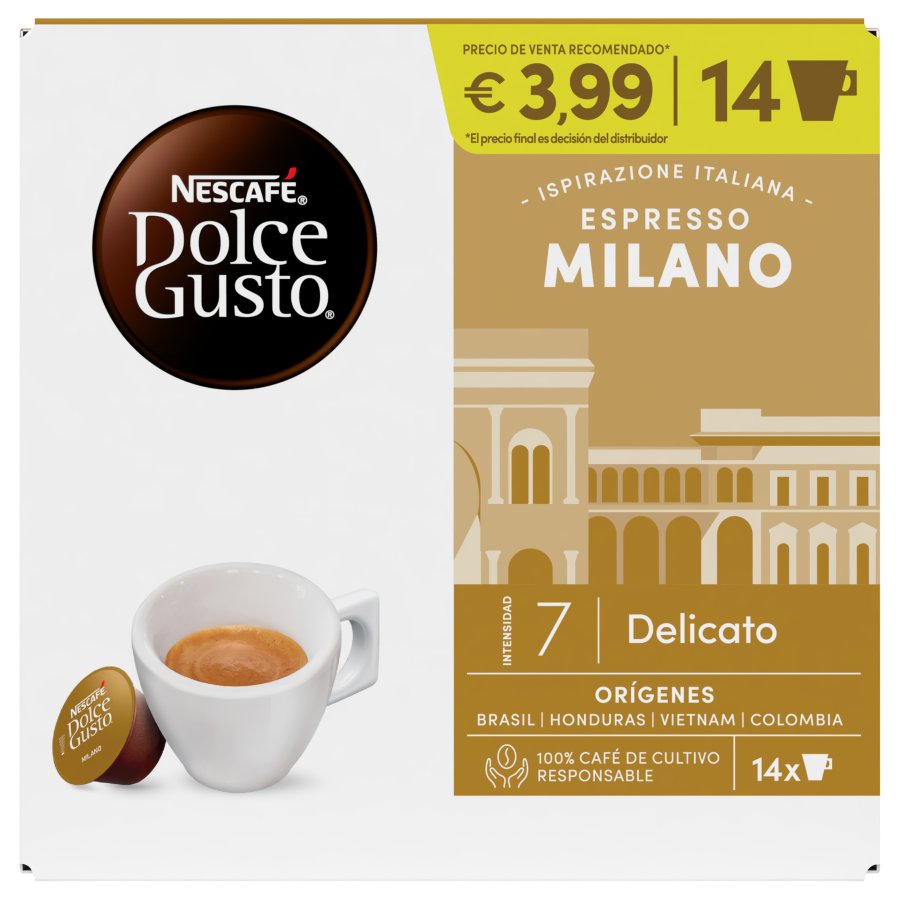 Café cápsulas Nescafé DOLCE GUSTO Espresso Milano 14 unidades
