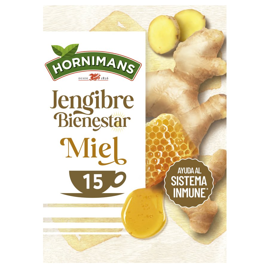 Infusión HORNIMANS jenjibre miel estuche 15 sobres