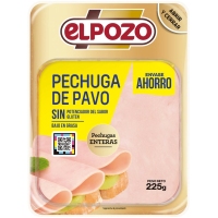 Pechuga pavo ELPOZO bajo en grasa lonchas 225 g