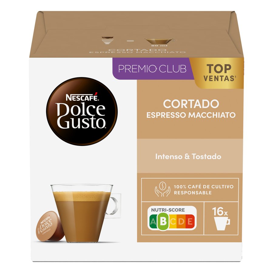 Café cápsulas Nescafé DOLCE GUSTO Cortado 16 unidades 100,8 g