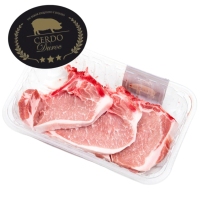 Chuleta de lombo porco Duroc bandexa quilo